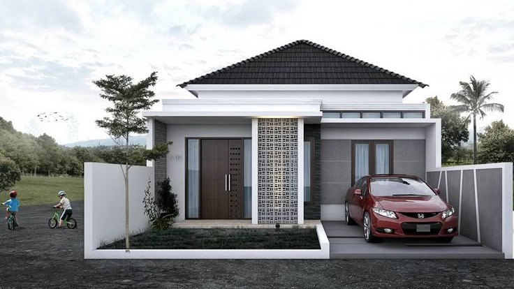 Desain rumah kekinian 1 lantai