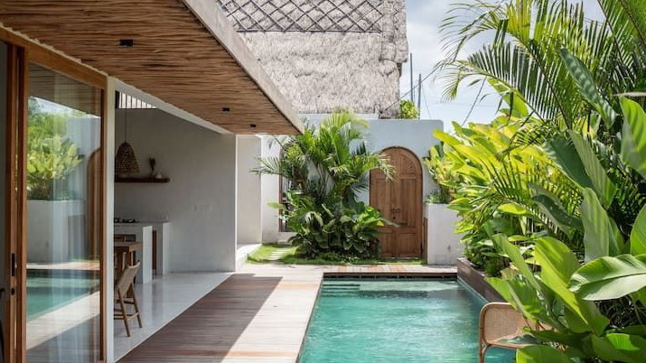 desain rumah kekinian dengan kolam renang